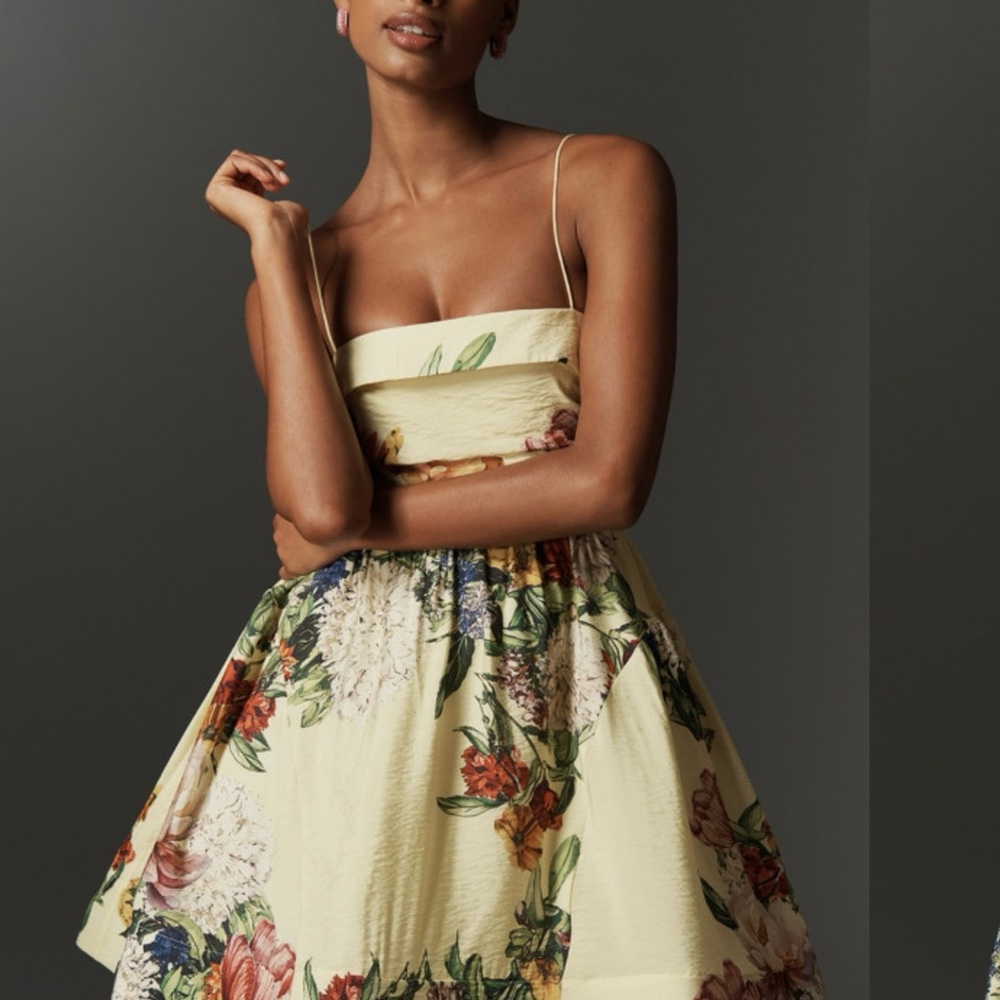 Maeve Yellow Floral Mini Dress